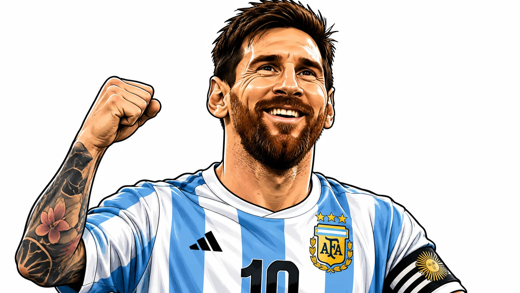 Caricatura estilo Lionel Messi